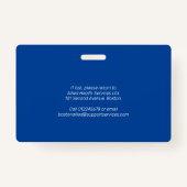 Identificatienummer werknemer ID streepjescode fot Badge (Achterkant)