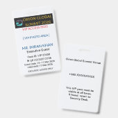 Identification par badge d'accès | Conférence (Avant & arrière)