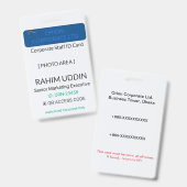 Identification Professionnelle Badge de Travail | (Avant & arrière)