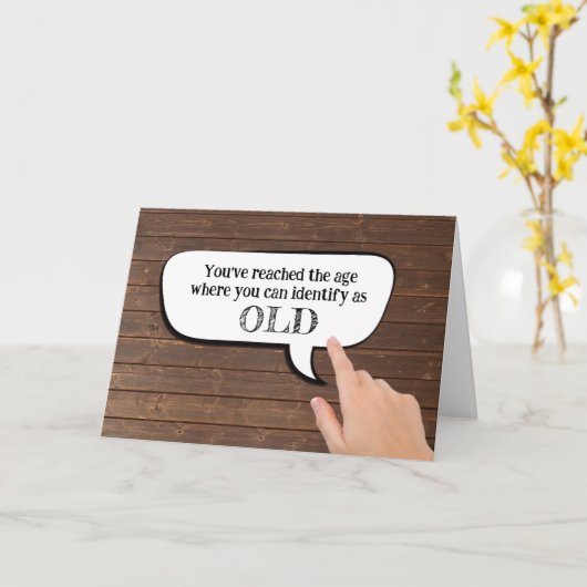Identificeer als oud in spraakballon kaart (Gele Bloem)