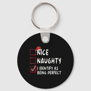 Identificeer als perfect leuk ondeugend mooi lijst sleutelhanger