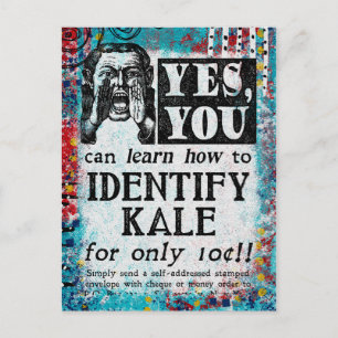 Identify Kale - Funny Vintage Ad Briefkaart