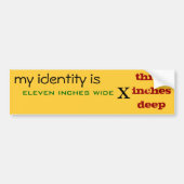 identiteit bumpersticker (Voorkant)