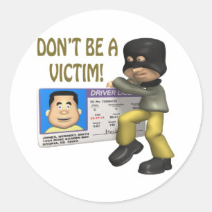Identiteitsbewijs Ronde Sticker