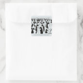 Identiteitsbewijs Vierkante Sticker (Tas)