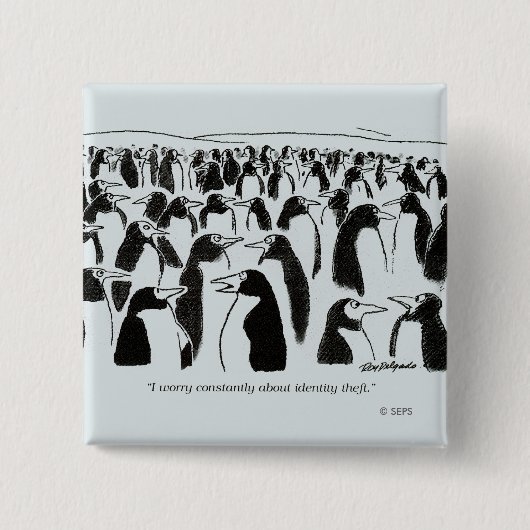 Identiteitsdiefstal Vierkante Button 5,1 Cm (Voorkant)