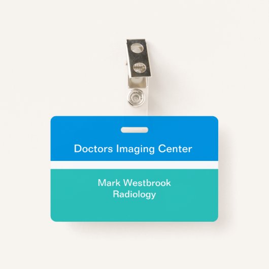 Identiteitskaart van de werknemer van het Laborato Badge (Voorkant met clip)