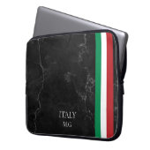 Identity Tech Custom Black Marble Laptop Sleeve (Voorkant Links)