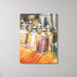 Ideografie van Golden Light Canvas Afdruk