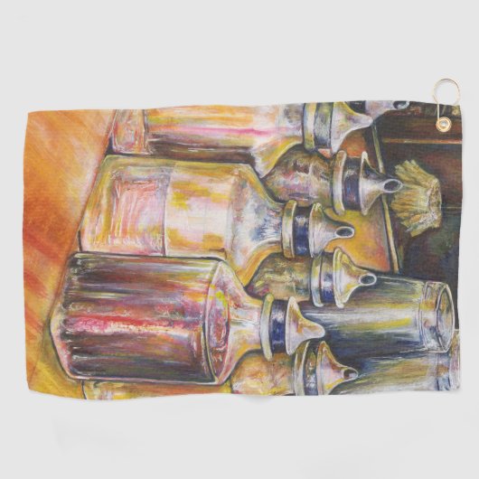 Ideografie van Golden Light Golfhanddoek (Horizontaal)