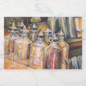 Ideografie van Golden Light Likeurfles Etiket (Enkel label)