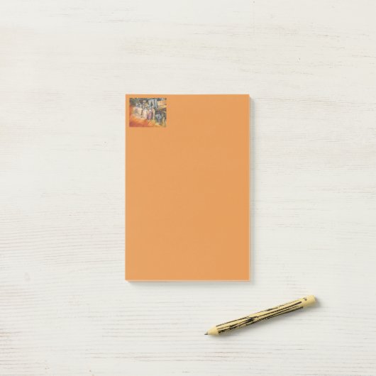 Ideografie van Golden Light Post-it® Notes (Op bureau)