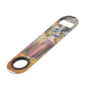 Ideografie van Golden Light Speed Flessenopener (Achterkant Gekanteld)