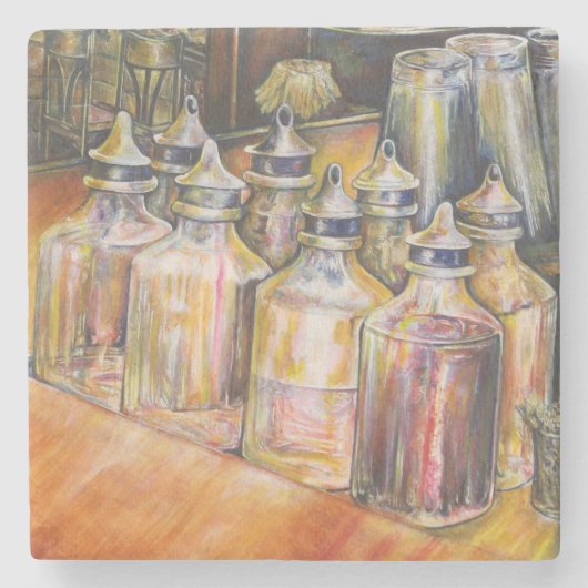 Ideografie van Golden Light Stenen Onderzetter (Voorkant)