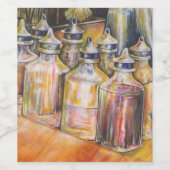 Ideografie van het Gouden Licht Wijn Etiket (Enkel label)