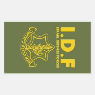 IDF Israel Defence Forces - ENG Rechthoekige Sticker