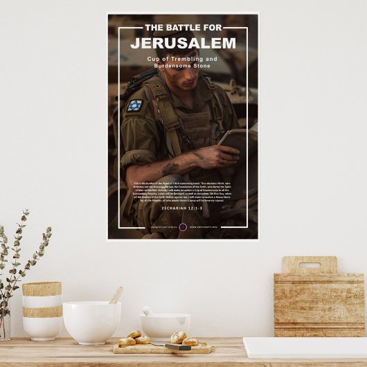 IDF Soldaat leest Thora Poster (Keuken)