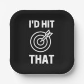 I'd'hit that funny dart lovers player playing papieren bordje (Voorkant)