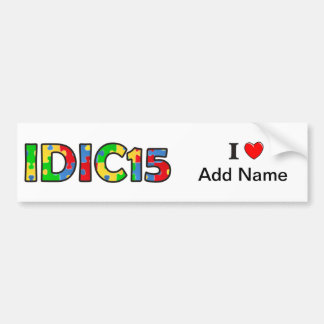 IDIC15 bumpersticker multikleurige puzzel aanpasse