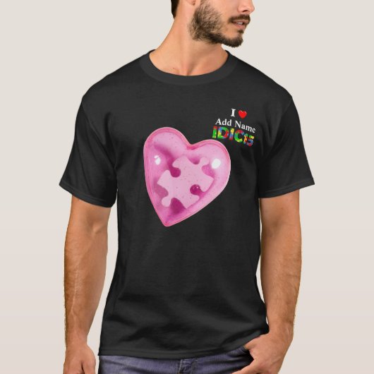 IDIC15 past het Roze Hart van het Shirt van het (Voorkant)