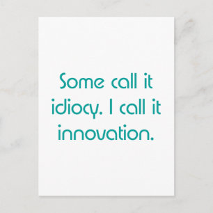 Idiocy of innovatie briefkaart