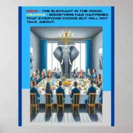 Idiom: De olifant in de kamer Poster