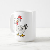 Idioot Kip Grappig Sarcastisch Ontbijtzin Koffiemok (Voorkant links)