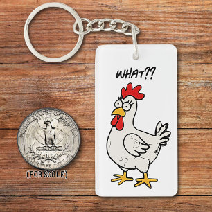 Idioot Kip Tekenen Sarcastische Zak Charm Sleutelhanger
