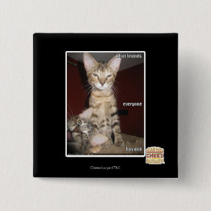 Idiot Friends Vierkante Button 5,1 Cm