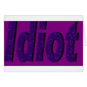 "Idiot" paarse gestileerde ontwerp