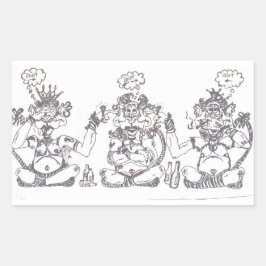 Idiot Rechthoekige Sticker