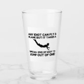 IDIOT SKYDIVING GLAS (Voorkant)