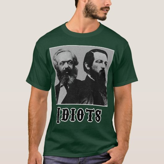 Idioten: Marx en Engles T-shirt (Voorkant)