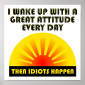 Idiots Happen Funny Poster (Devant)