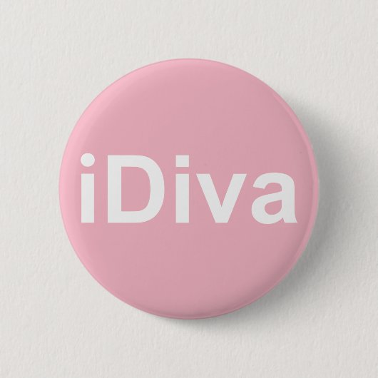 iDiva pas iPhone ou iPad amusant avec humour Badge (Devant)