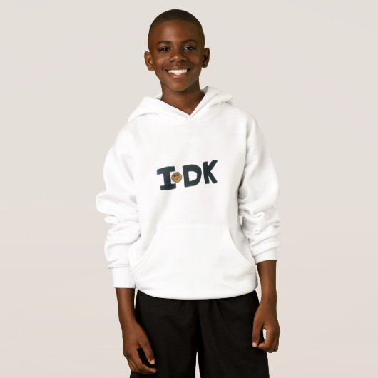 IDK White Hoody (Voorkant volledig)