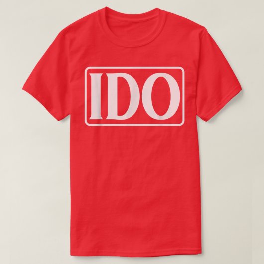 IDO Initiaal De Offering T Cryptocurrency ICO Priv T-shirt (Design voorkant)