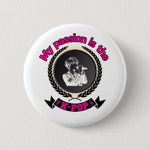 Idol Zingen KPop Passion Muziek Cultuur Fandom Ene Ronde Button 5,7 Cm