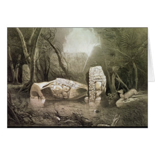 Idole maya cassé chez Copan, Guatemala