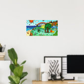 Idyllic kinderlandschap — Paradise Poster (Thuiskantoor)