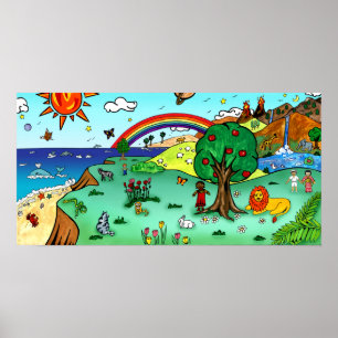 Idyllic kinderlandschap — Paradise Poster