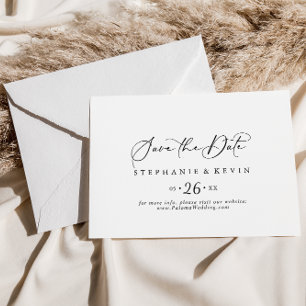 Idyllic stijlvolle kalligrafie horizontale bruilof save the date