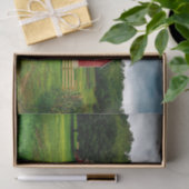 Idyllic Wisconsin Red Barns in Emerald Grass Field Tissuepapier (Geschenk)