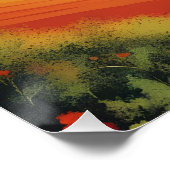 Idyllisch Toscaans platteland bij zonsondergang Perfect Poster (Hoek)