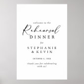 Idyllische kalligrafie repetitie binnenste welkom poster (Voorkant)