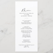 Idyllische stijlvolle kalligrafie menu (Voorkant)