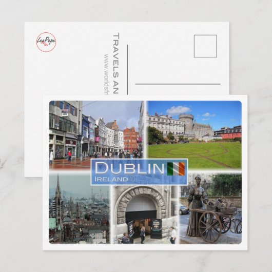 IE Ierland - Dublin - Briefkaart (Voorkant / Achterkant)