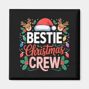 Ie Kerst Crew Kerstman Hoed Vakantie Kunst Matchen Magneet
