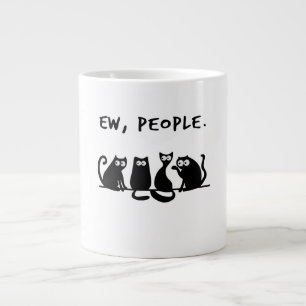Ie Mensen Grappig Meowende Zwarte Katten Extra Grote Beker
