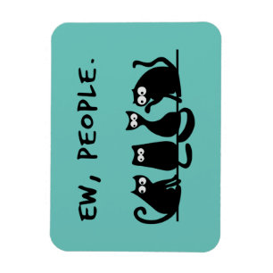 Ie Mensen Grappig Meowende Zwarte Katten Magneet